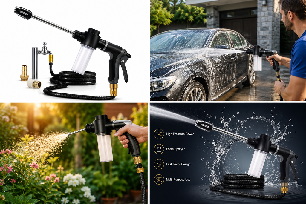 NatureHub™ High Pressure Power Washer Gun – Car & Garden Cleaning Nozzle