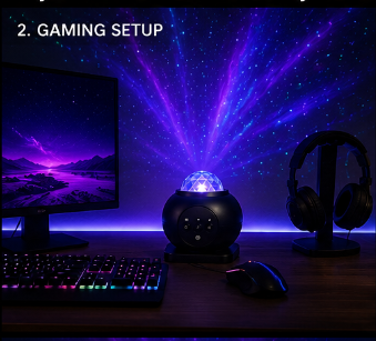 Galaxy Aurora Projector LED Night Light – USB Starry Sky Room Lamp