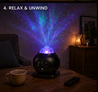 Galaxy Aurora Projector LED Night Light – USB Starry Sky Room Lamp